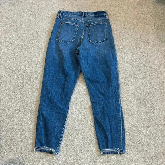 Abercrombie & Fitch The Mom High Rise Jeans Cropped Distressed Size 28/6 - Picture 5 of 7
